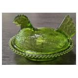 Plastic Green Chicken Candy Dish