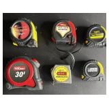 (6) Assorted Tape Measurers