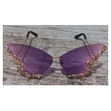 Vintage Pink Butterfly Rhinestone Sunglasses