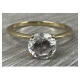 14K White Sapphire Ring