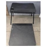 (2) Black Fold Up Camp Tables