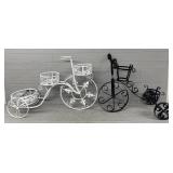 (2) Metal Bicycle Planters