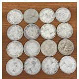 (16) FV-80% Silver Canadian Dimes