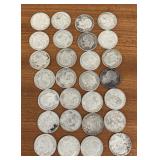 (28) FV-90% Silver Roosevelt Dimes
