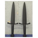 (2) Gold Steel Practice Daggers