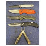 (4) Various Pocket Knives & Multi-Tool