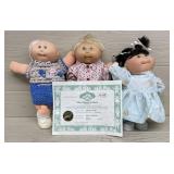 (3) Cabbage Patch Kids w/ Adoption Certificate