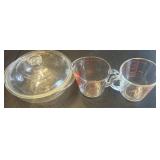(3) Pc VTG Clear Pyrex Kitchen Variety