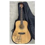 Acoustic Guitar w/ Polynesian Tribal Pattern