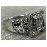 14K White Gold Diamond Ring