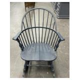 Blue Wooden Rocking Chair