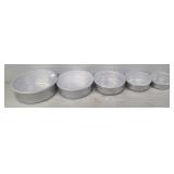 (5) Stainless Steel Containers w/ Lids