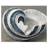 10ï¿½ Resin Conch Shell Planter w/CrackedGlass Inlay