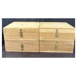 (4) Wooden Boxes w/ Latches