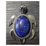Blue Lapis & Turtle Pendant