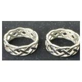 (2) Menï¿½s Celtic Knot Work Stainless Steel Rings