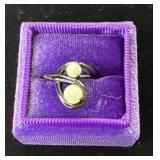 Triple Black Gold & Glow in the Dark Crystal Ring