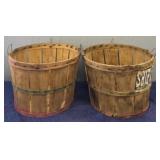 (2) Vintage Wood Baskets