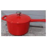 Cast-Iron Enamel Pot With Lid