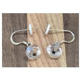 Sterling Silver Earrings w/ Clear Stones
