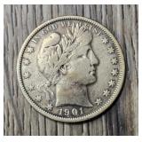1901-S U.S. Barber Half Dollar