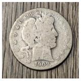 1909-P U.S. Barber Half Dollar