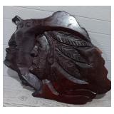 Wood Carved Indian Head