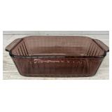 Cranberry Glass Pyrex Loaf Pan