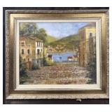 Giant Heavy Vintage Bombay Oil Painting
