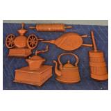 (6) Vintage Sexton Cast Iron Decor