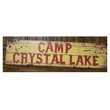 Metal 'Camp Crystal Lake' Sign