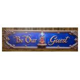 Metal 'Be Our Guest' Sign