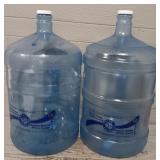 (2) 5-Gallon Plastic Water Jugs