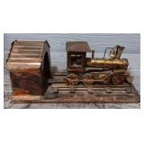 Vintage Copper Train Wind Up Music Box