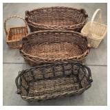 (5) Various Wicker Baskets