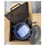 Box of Assorted Cast Iron