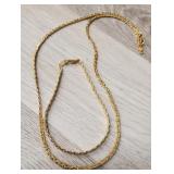 Gold Tone Necklace & Bracelet