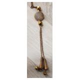 Textured Medallion & Tassels Necklace