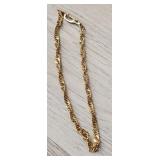 Gold Tone Twisted Chain Bracelet