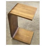'C' Shaped Wood Side Table