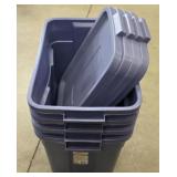 (4) 18gal Rubbermaid Totes #1