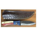 Red, White, & Blue Handled Steel Blade Knife
