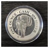 One Ounce Silver Round: 2021 Elephant