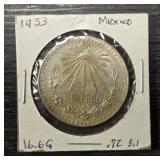 1933 Silver Un Peso Coin