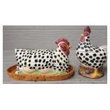 Rooster Butter Dish & Sugar Bowl