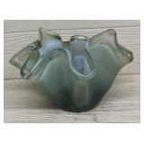 Vintage Ruffled Murano Glass Decorative Bowl
