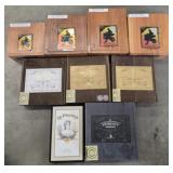 (9) Various Wood Cigar Boxes