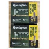 (40) Rds Remington HTP 9mm Luger Ammo