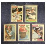 (5) 1970s Topps Hall of Fame Baseball Cards