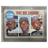 1968 Topps Aaron, Clemente, Cepeda Cards
